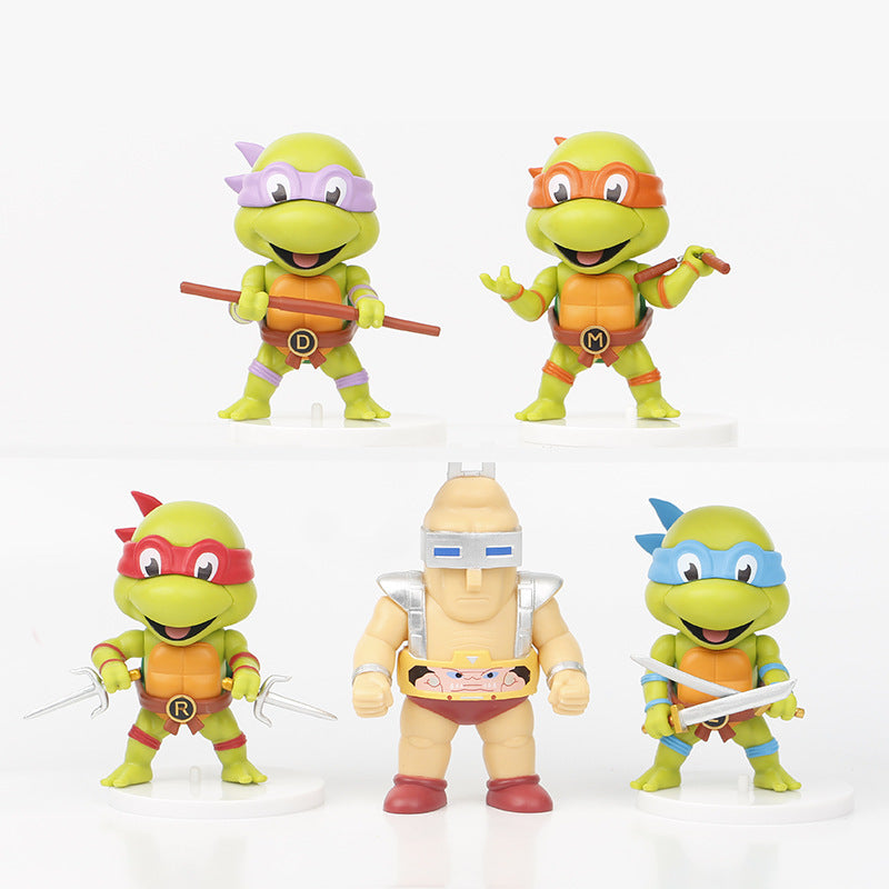 Anime wholesale 5 Teenage Mutant Ninja Turtles Raphael Doll Figure Doll Model Toys Micro Doll Ornaments