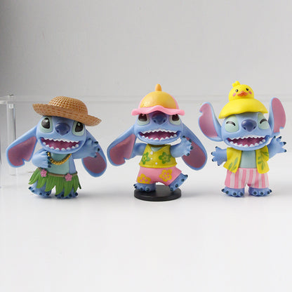 Stitch's summer party series blind box is cute and plays with summer series figure peripherals