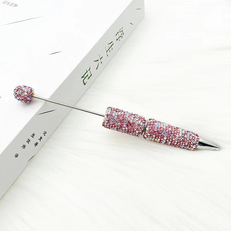 AB full diamond ballpoint pen diy cross-border creative beaded ballpoint pen cap with diamond heavy industry gift pen spot wholesale