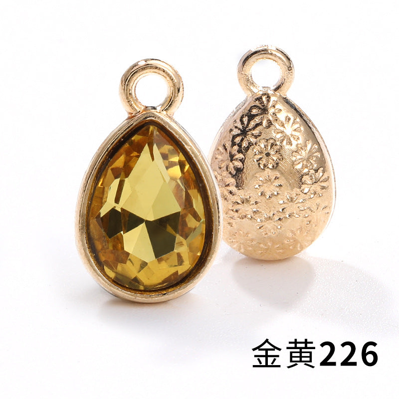 Cross-border hot-selling waterdrop pendants, gold-plated base diamond-inlaid headbands, clothing accessories, earrings, necklaces, accessories, versatile single pendants
