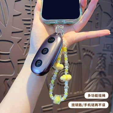 Original handmade DIY beaded cloud mobile phone chain pendant creative ins car keychain bag pendant accessories