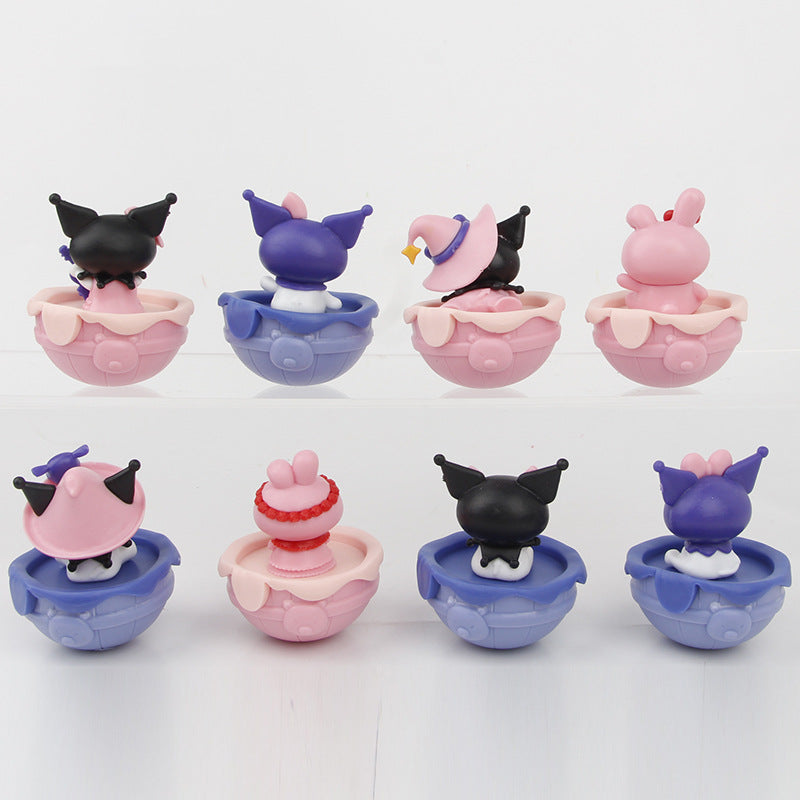 Cute tumbler healing knick-knacks, office desktop workstation decoration, decompression, emotional stability, artifact, cute pet