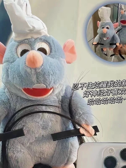 Ratatouille headband, Xiaohongshu, the same style of plush hair dolls, funny bundles, funny hair accessories