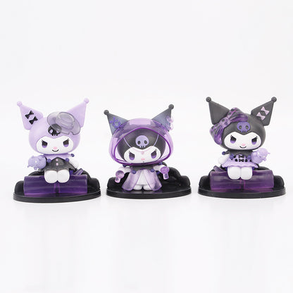 Anime werewolf killing Kuromi witch prophet doll model desktop microlandscape doll gacha ornament