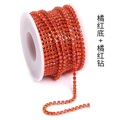 Cross-border explosive SS12 electrophoretic rhinestone claw chain, colorful diamond chain, intensive mobile phone case, luggage, clothing, accessories, diamond chain