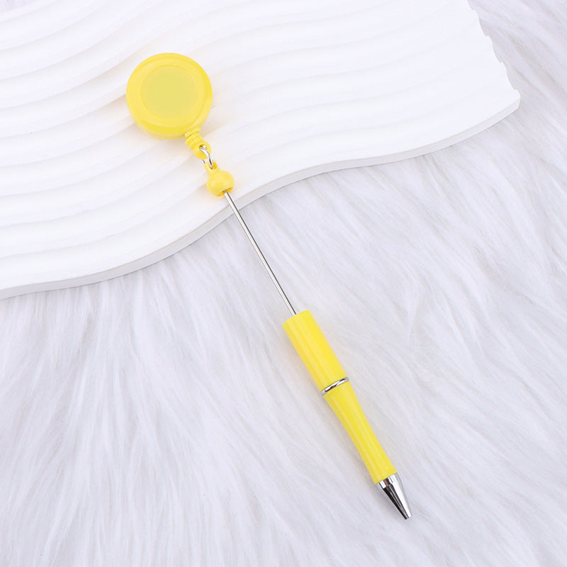 DIY easy to pull buckle ballpoint pen color plastic retractable doctor nurse badge card easy pull cable buckle