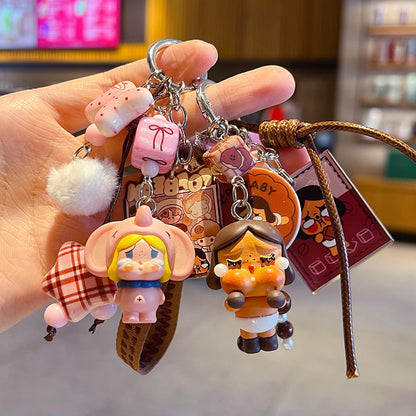 Handmade DIY crying bag cute grain change baby keychain doll pendant, small carry bag bag, beaded doll small pendant