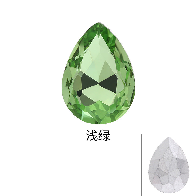Drop Shape Diamond, Real Silver Plated Bottom Glass, Rhinestone Luggage, Hair Accessories, Accessories, Culet Drop Diamond