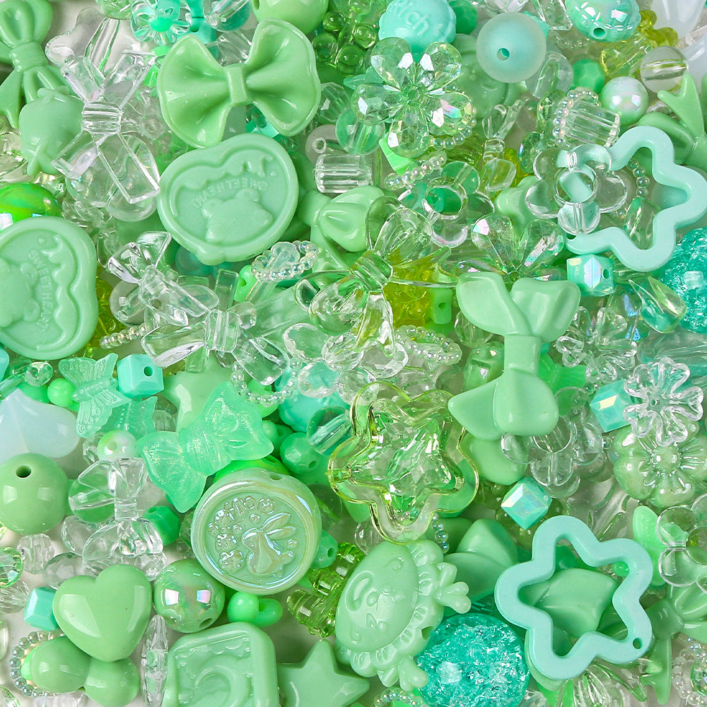 Cute Bow & Flower Acrylic Beads - DIY Mobile Phone Chain Necklace Lanyard Accessories
