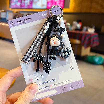 Handmade DIY little crying bag cute grain change baby keychain doll pendant, car bag keychain, doll small pendant