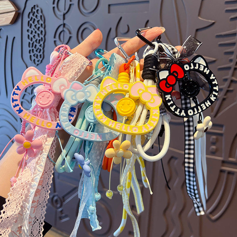 Creative miu dopamine KT cat bracelet keychain bag pendant accessories car school bag keychain pendant