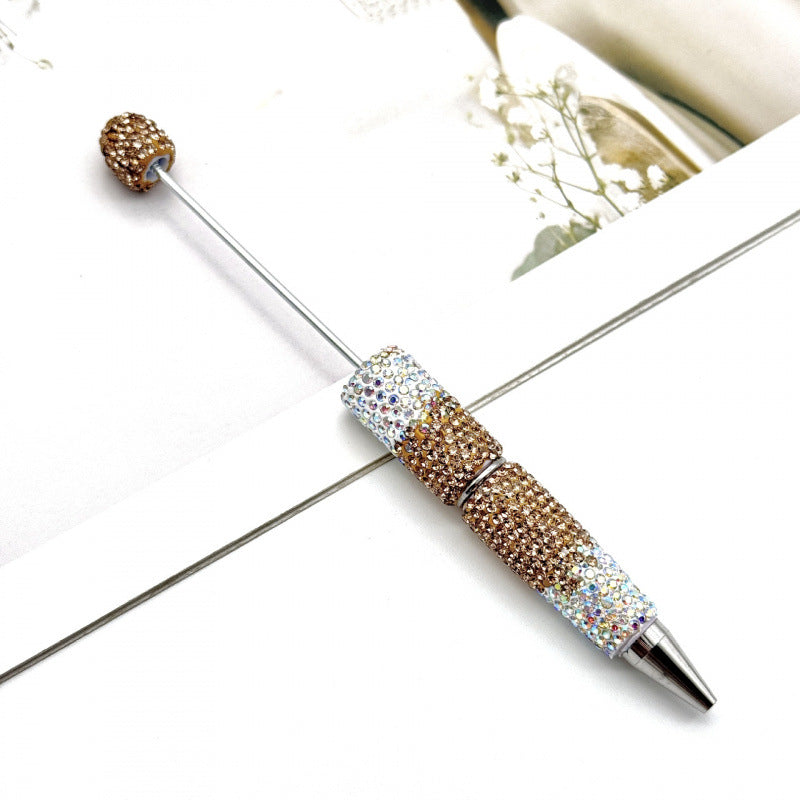 Multi-color gradient full diamond ballpoint pen DIY fun handmade full diamond ballpoint pen educational student stationery gift pen