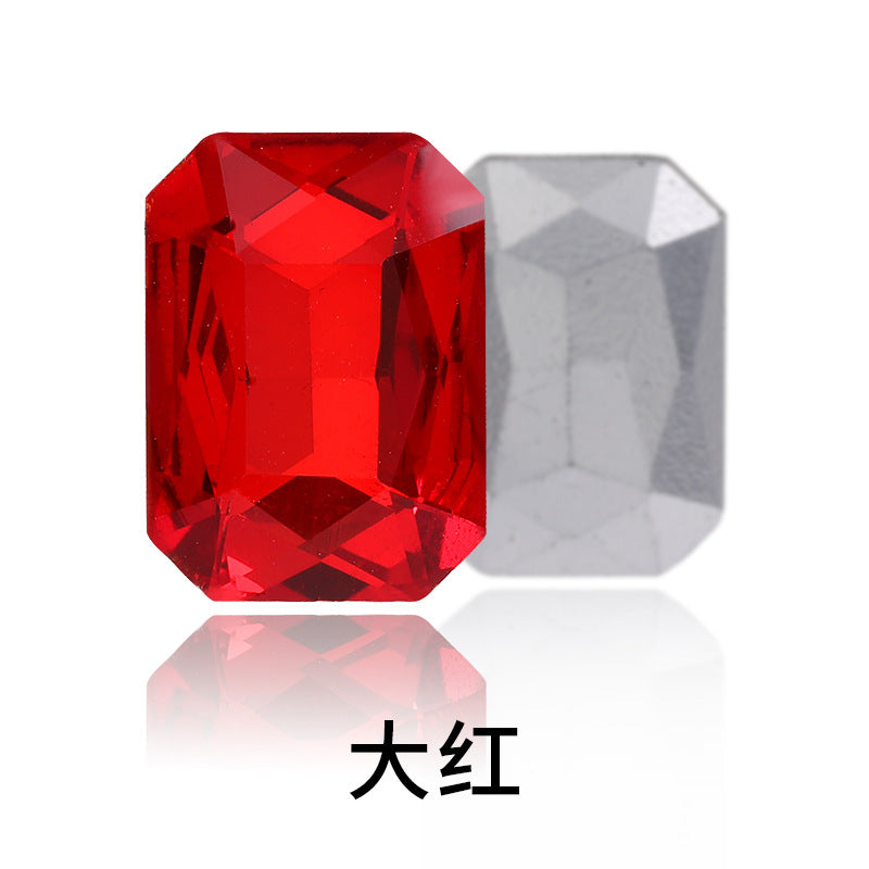 Octagon Pointed Bottom Diamond Rhinestones - Crystal Necklace Earring Tiara Hat Costume Accessories
