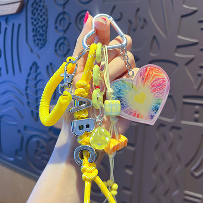 Creative miu series love bracelet keychain simple bag pendant accessories car DIY keychain pendant wholesale