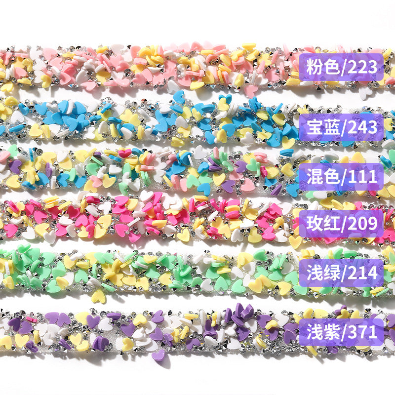 Resin Diamond Rhinestone Strips - Tear-Off Ready-to-Paste Sequins Hot Diamond Shoes Clothing Accessories and DIY crafty