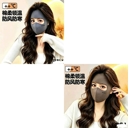 Autumn and winter cycling 3D 3D windproof thickened full-face face shield face chin for women, cold-resistant warmth, high-value mask