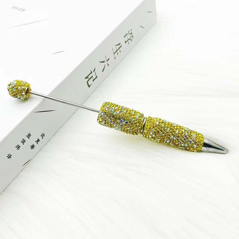 AB full diamond ballpoint pen diy cross-border creative beaded ballpoint pen cap with diamond heavy industry gift pen spot wholesale