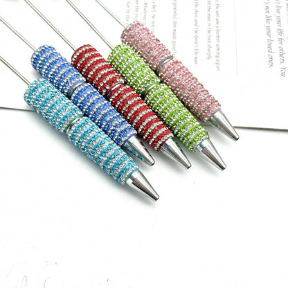 DIY striped full diamond ballpoint pen broken diamond heavy industry beaded ballpoint pen girl's heart cute gift pen spot wholesale