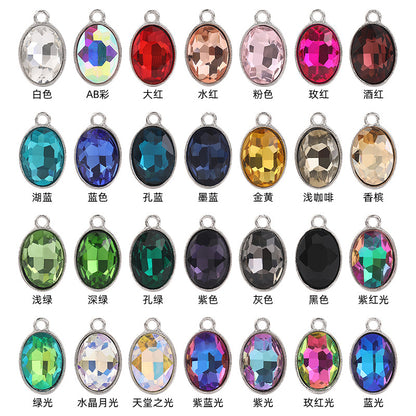 Cross-border wholesale oval pendants, zinc alloy pendants, earrings, bracelets, jewelry accessories, high-appearance oval single pendants