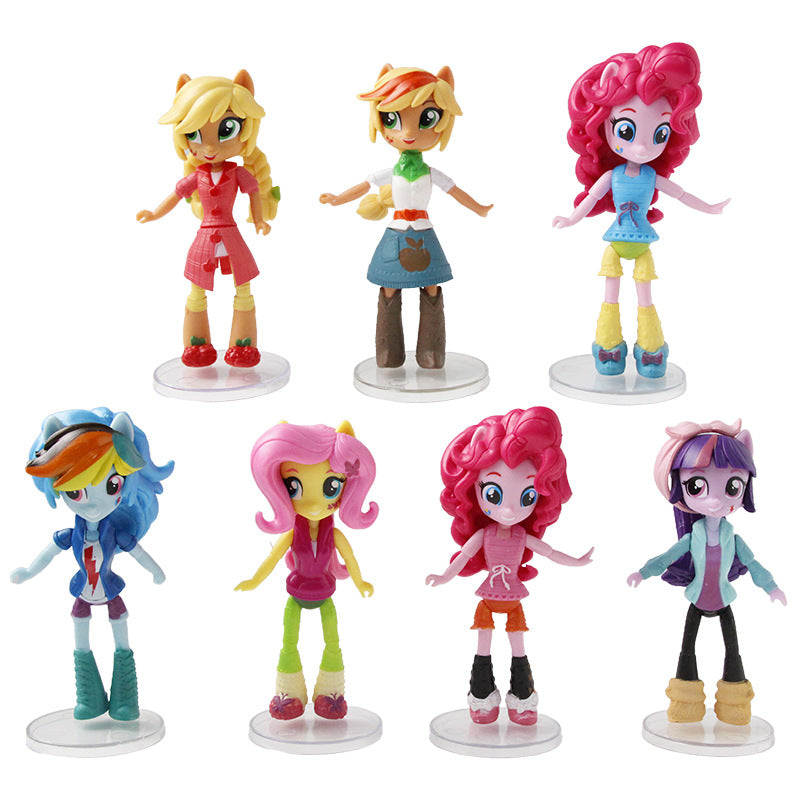 Cartoon Anime 6 Girl Patrol Figure Dolls Kids Dolls Cake Ornament Decoration Wholesale