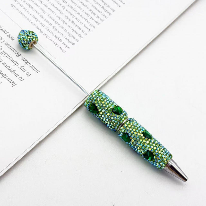 Creative colorful love full diamond ballpoint pen DIY beading electroplating handmade diamond set ballpoint pen cross-border hot sale spot