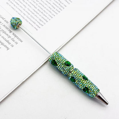 Creative colorful love full diamond ballpoint pen DIY beading electroplating handmade diamond set ballpoint pen cross-border hot sale spot