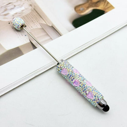 Colorful full diamond touch screen ballpoint pen creative DIY beaded multi-color love rhinestone ballpoint pen advertising gift pen