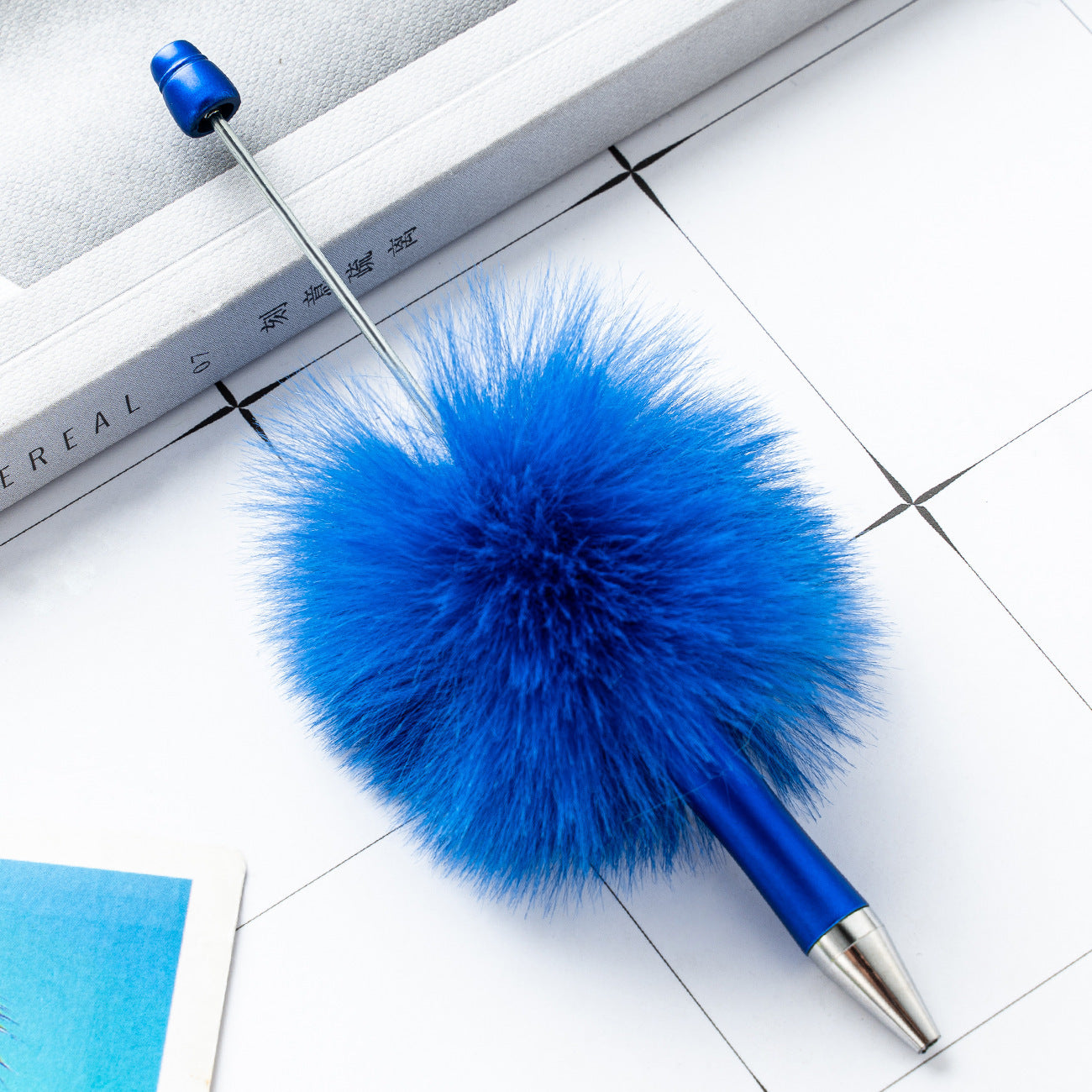 DIY Plastic Ballpoint Pen - Creative Handmade Plush Cartoon Hairball Pen Wholesale