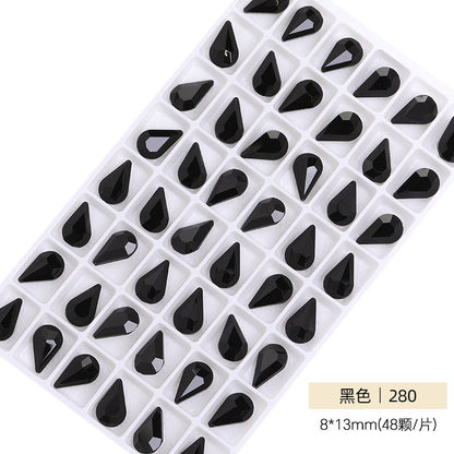 Cross-border source: Guazi pointed water drop, high-top diamond, special-shaped water rhinestone, DIY jewelry accessories, pointed bottom diamond, nail art sticker, diamond material