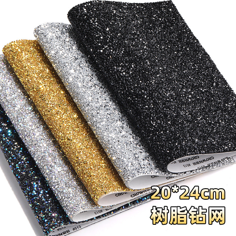 Resin 20*24CM resin drill drill net, water rhinestone glue mesh, peel-off and instant sticking, DIY crafts, sequin glue, jewelry matching