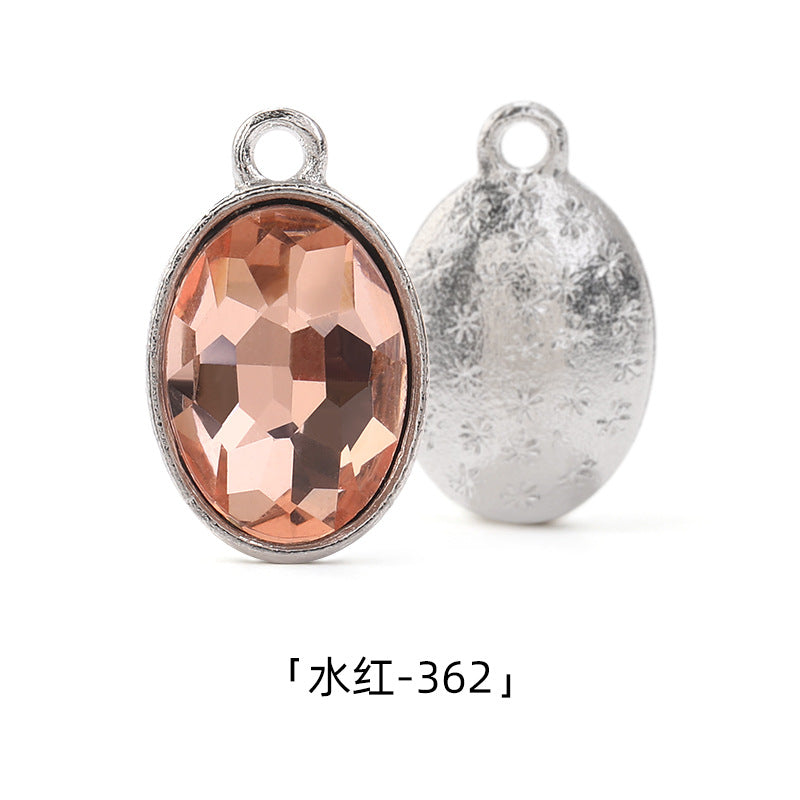 Cross-border wholesale oval pendants, zinc alloy pendants, earrings, bracelets, jewelry accessories, high-appearance oval single pendants
