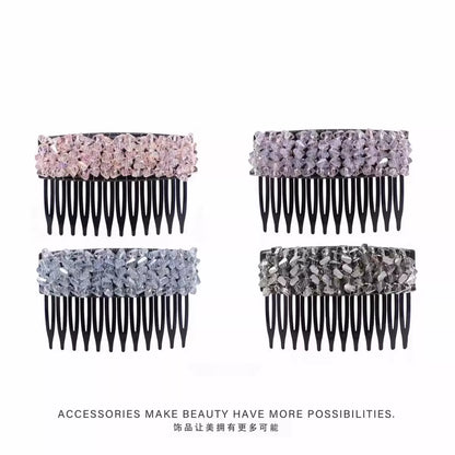 Elegant light luxury rhinestone hair comb, high-end inverted comb hair accessory, new style of bangs and loose hair organizer, side hair clip