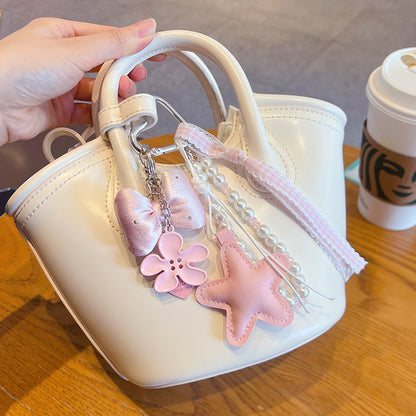 Handmade DIY beaded mobile phone chain keychain pendant creative miu series bag charm accessories car key chain