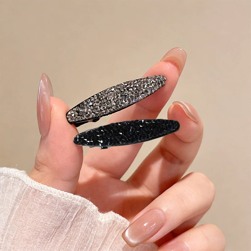 Delicate side clips, headwear, elegant new high-end mini mini rhinestone duckbill clips, broken hairpin and bang clips