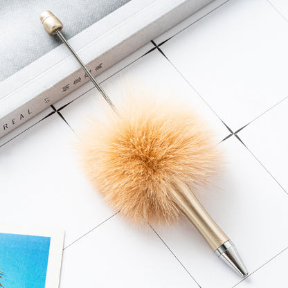DIY Plastic Ballpoint Pen - Creative Handmade Plush Cartoon Hairball Pen Wholesale