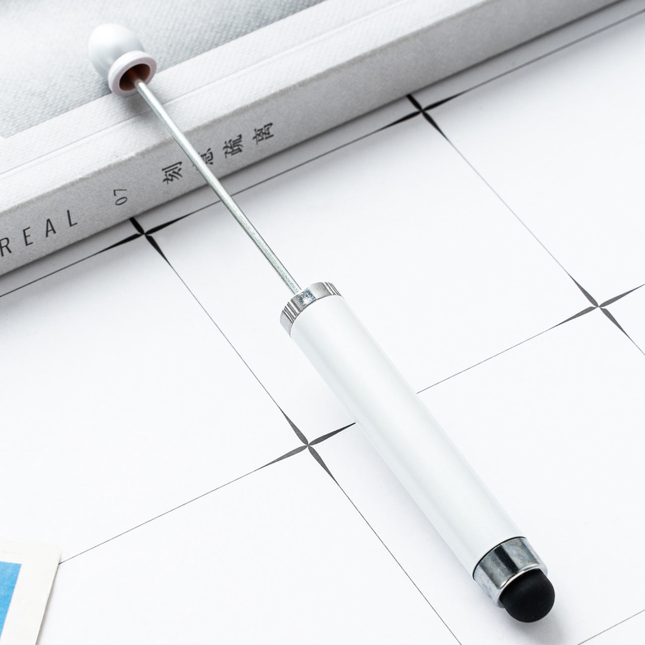 DIY touch screen ballpoint pen plastic beaded ballpoint pen wholesale multicolor cap ballpoint pen