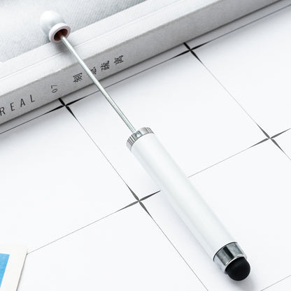 DIY touch screen ballpoint pen plastic beaded ballpoint pen wholesale multicolor cap ballpoint pen