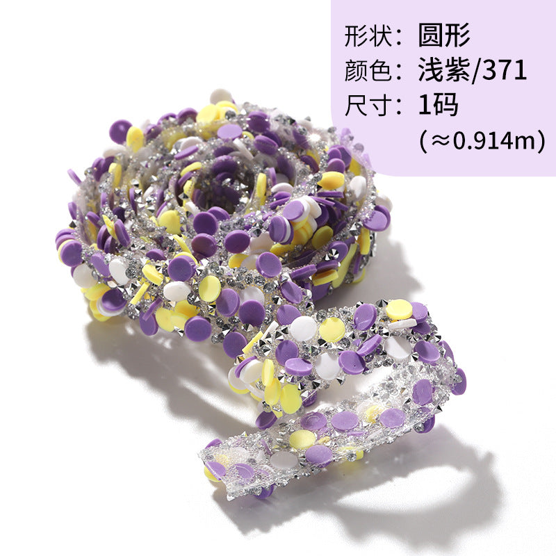 Resin Diamond Rhinestone Strips - Tear-Off Ready-to-Paste Sequins Hot Diamond Shoes Clothing Accessories and DIY crafty