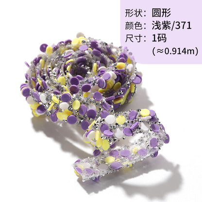Resin Diamond Rhinestone Strips - Tear-Off Ready-to-Paste Sequins Hot Diamond Shoes Clothing Accessories and DIY crafty