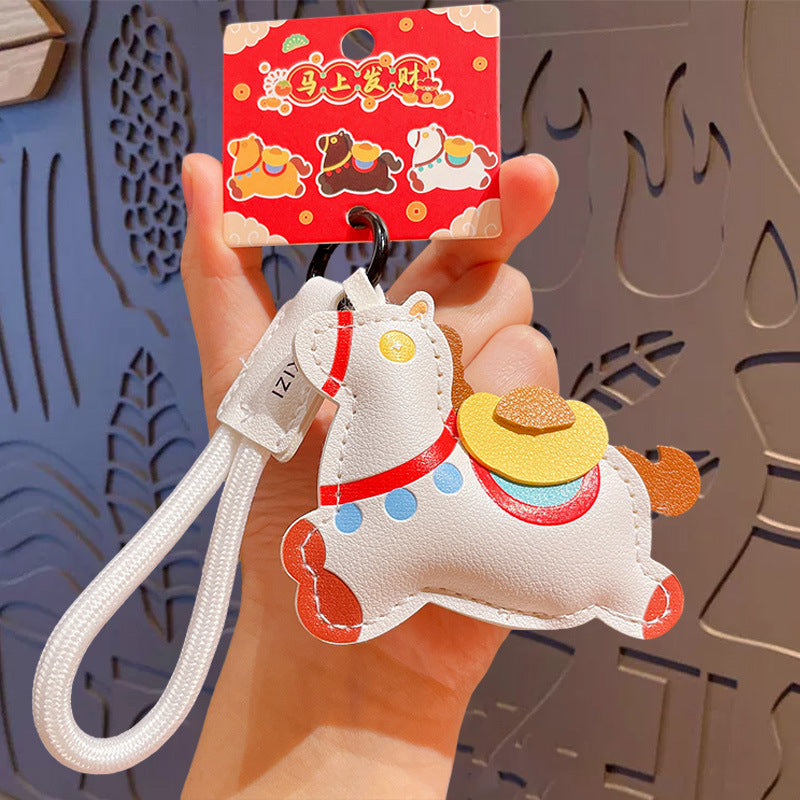 Horse Keychain - Love Pony Mobile Phone Pendant Car Key Chain Student Gift