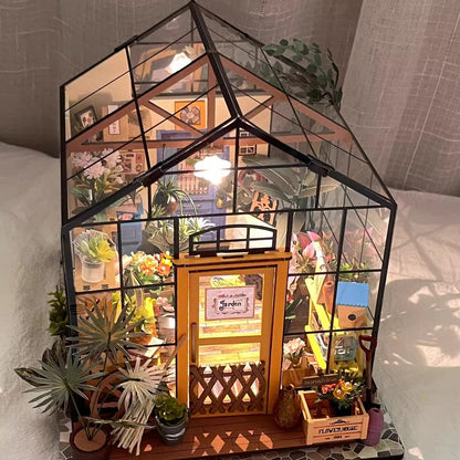 Casey Flower House DIY Cottage Model House Assembling Building Blocks Handmade Mini Exquisite Toys Girls' Day Gifts