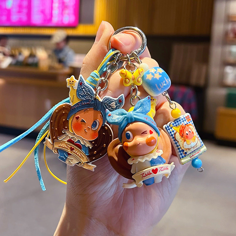 DIY small-nosed star man beaded phone chain pendant, women's bag, doll key chain, small drop doll charm