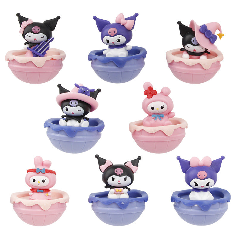 Cute tumbler healing knick-knacks, office desktop workstation decoration, decompression, emotional stability, artifact, cute pet