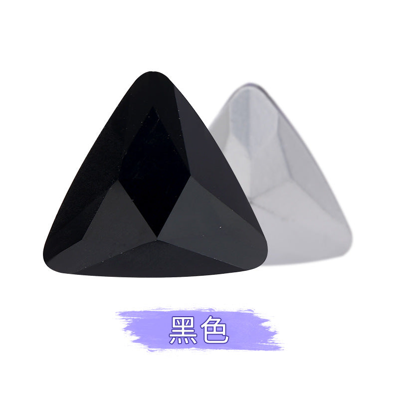 Pointed bottom triangular diamond, irregular rhinestone phone case, diamond attachment, diamond apparel, clothing, shoes, bags, crystal jewelry, accessories, pointed bottom triangular diamond