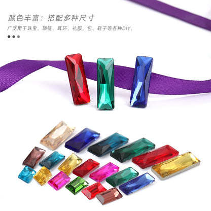 Spot wholesale Rectangular culet, special-shaped, crystal glass diamonds, mobile phone cases, perfume seats, bags and other DIY sticker drills