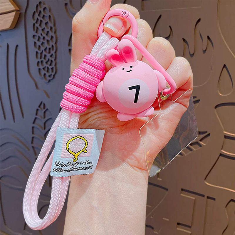 Cartoon snooker billiards keychain bag pendant cute couple schoolbag doll keychain pendant small gifts