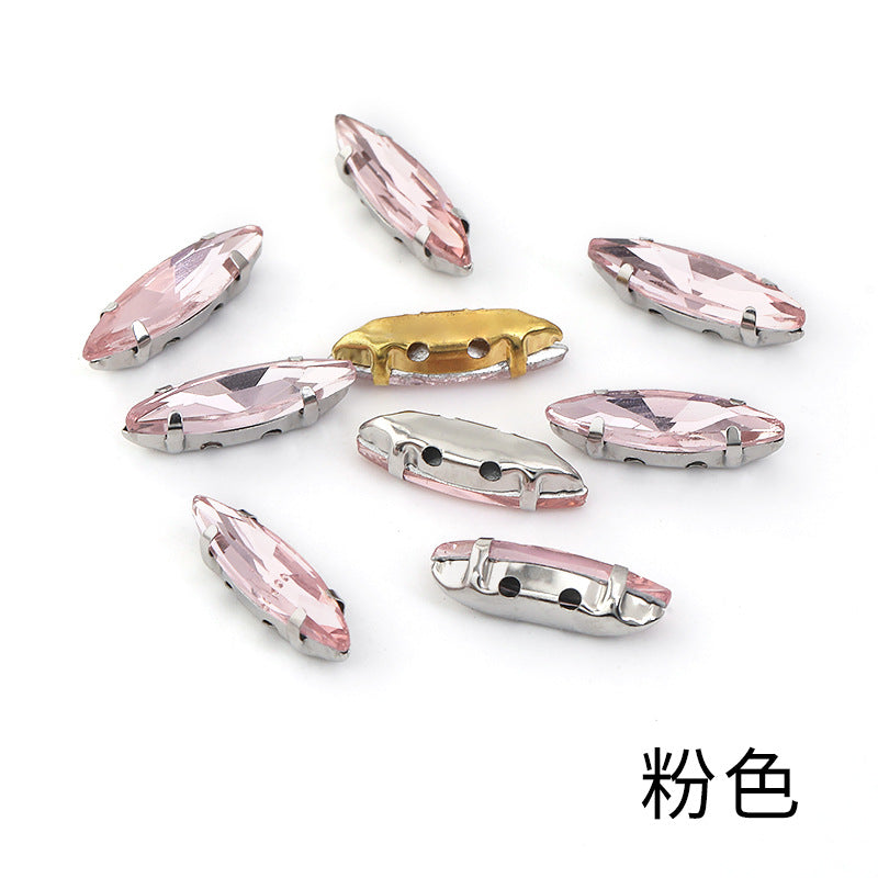 Slender claw drill, manual drilling, hand-stitched glass drill, anti-hook claw drill, hat accessories, clothing accessories, fine brassicle claw drill