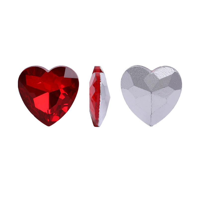 Heart Pointed Bottom Diamond Rhinestones - Crystal Glass Phone Sticker Clothing Headband Jewelry Accessories