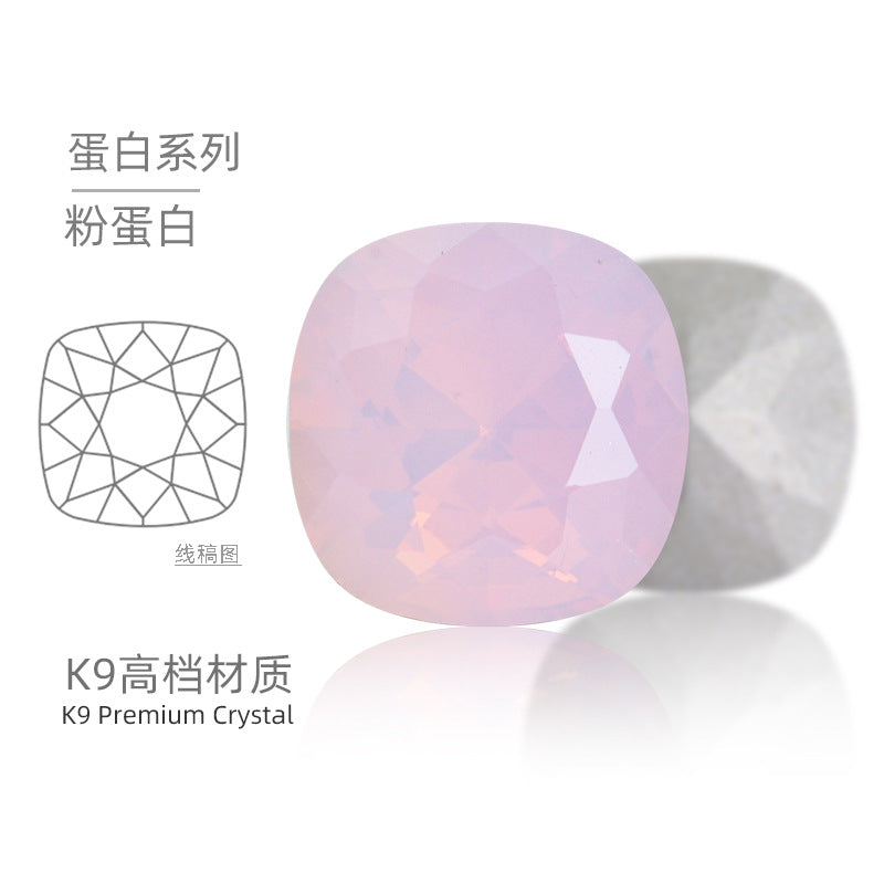K9 pointed base fat square diamond special-shaped crystal diamond vacuum plated base wedding dress accessories accessories with fat square pointed bottom shaped diamond