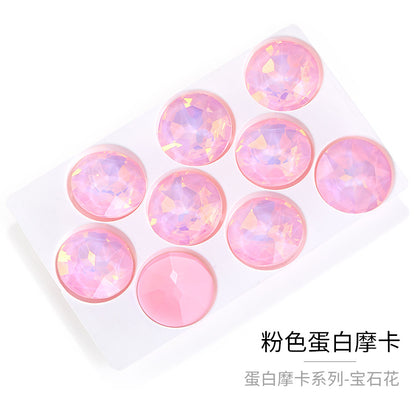 Xichuan crystal glass diamond 27mm gemstone flower pointed bottom special-shaped diamond DIY hair ornament diamond ornament super flash protein fantasy match